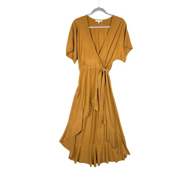 YFB V-Neck Lilly Wrap Maxi Dress Bronze Dolman Young Fabulous & Broke Revolve M - Picture 9 of 16